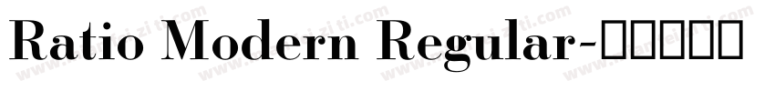 Ratio Modern Regular字体转换